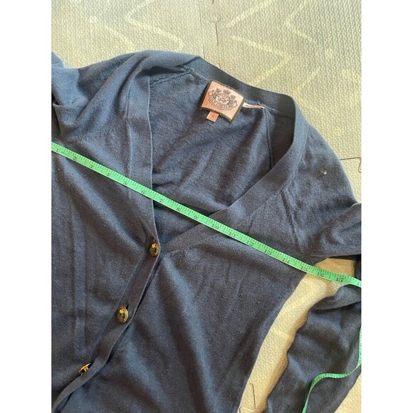 Navy Juicy Couture Button Up Cardigan Small - Picture 9 of 9